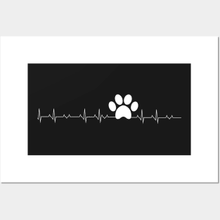 Dog heartbeat Posters and Art